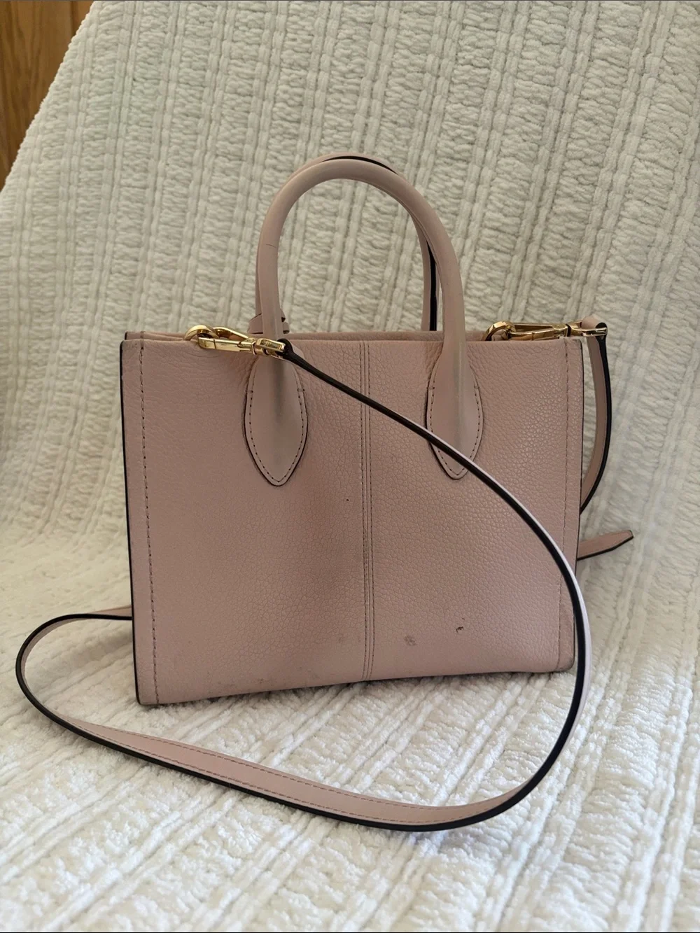 Michael Kors Blush Pink Leather Top-Handle Satchel